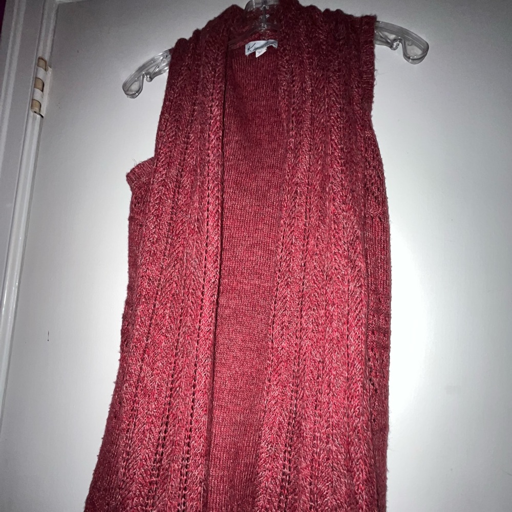 Red knit vest